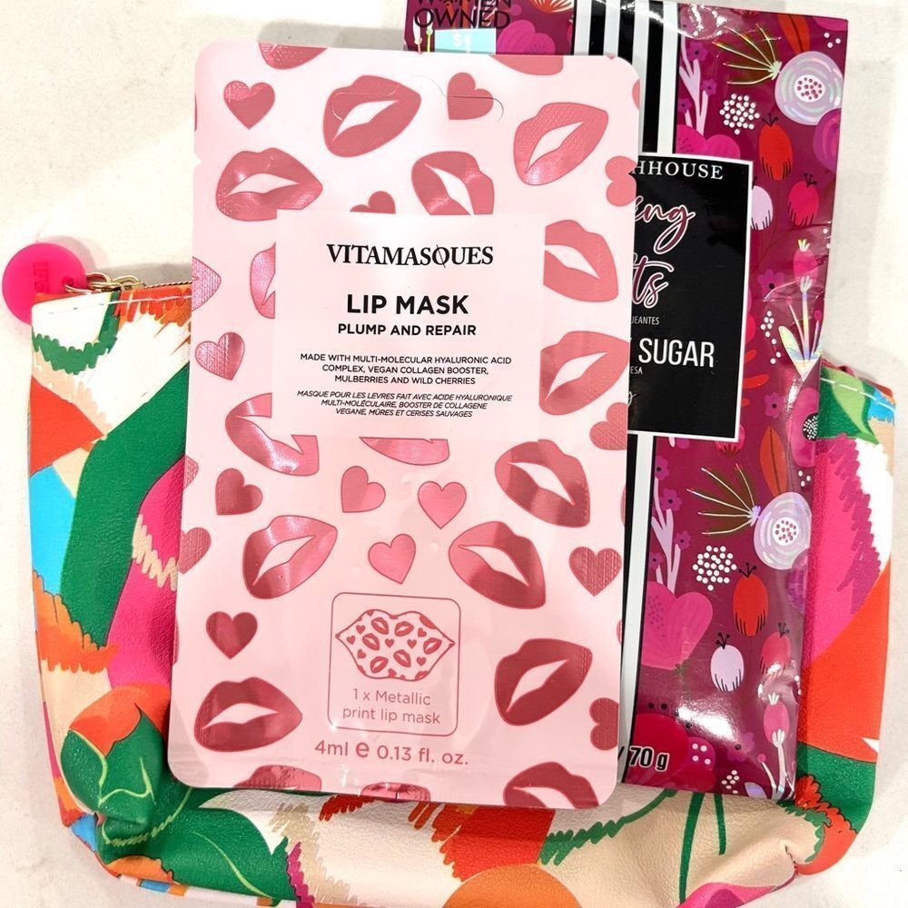 GLAM PACK!! Vitamasques Lip Mask with Colorful Pouch